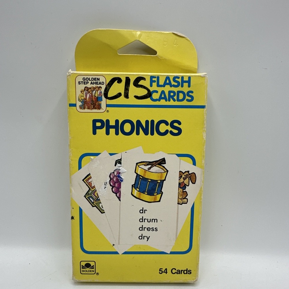 Golden Step Ahead Preschool Activity Cards Phonics‎ 1989 Vintage